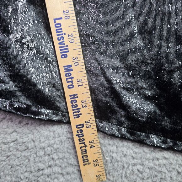 Kendall Kylie Black Sparkle Velvet Ruched Shoulders Party Jacket Size 14 16 NWT - Picture 9 of 16